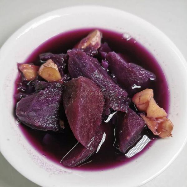 姜味紫蕃薯 糖水的家常做法